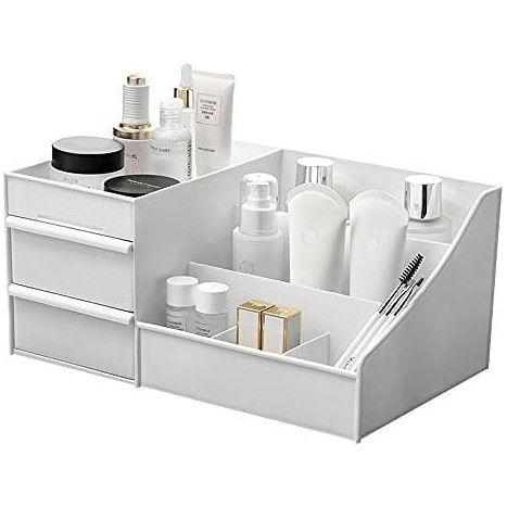 Desktop Cosmetics Storage Box Drawers,BAFFECTÂ® Makeup Organizer Drawers Division Office Desk Organizer Makeup Organizer for Bedroom Bathroom Office(White) 0