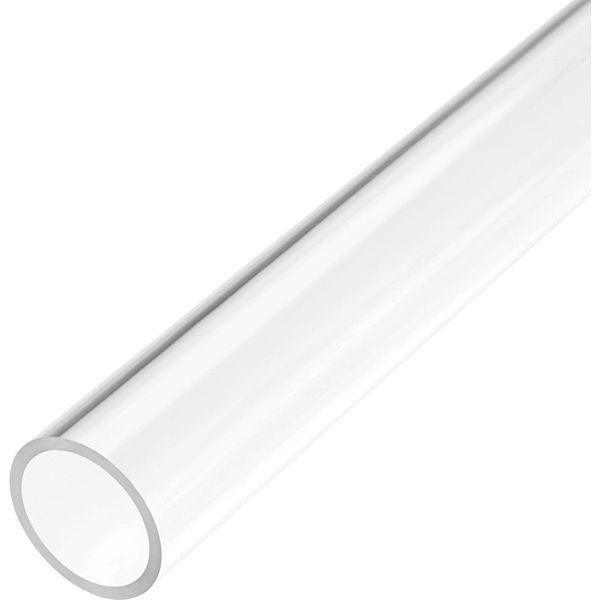 sourcing map Clear Rigid Acrylic Pipe 21mm ID x 25mm OD x 0.5m Round Tube Tubing 0