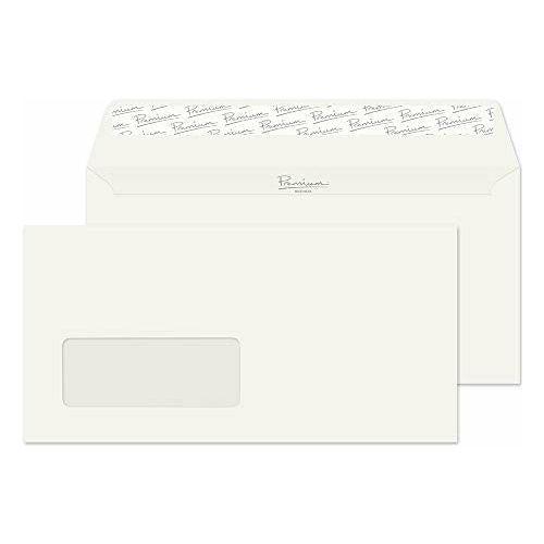 Blake Premium Business DL 110 x 220 mm 120 gsm Peel & Seal Window Wallet Envelopes (71884) Oyster Wove - Pack of 500 0