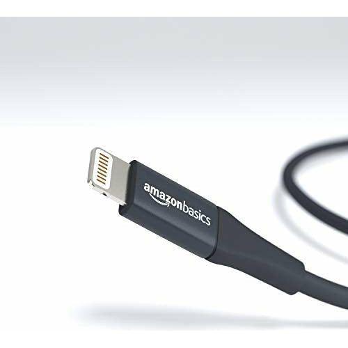 Amazon Basics USB A Cable with Lightning Connector, Premium Collection - 10 Feet (3 Meters) - 2-Pack - Gray 2