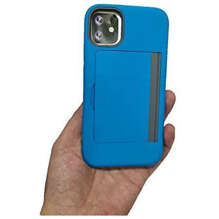 CP&A Protective Phone Case, Shockproof Case for iPhone 11 Pro -6.1inch, Wallet Case Cover, Heavy Duty Rubber Bumper, Card Holder Slot, Cover Bumper for iPhone 11 Pro -6.1inch (15.5cm) (Sky Blue) 1