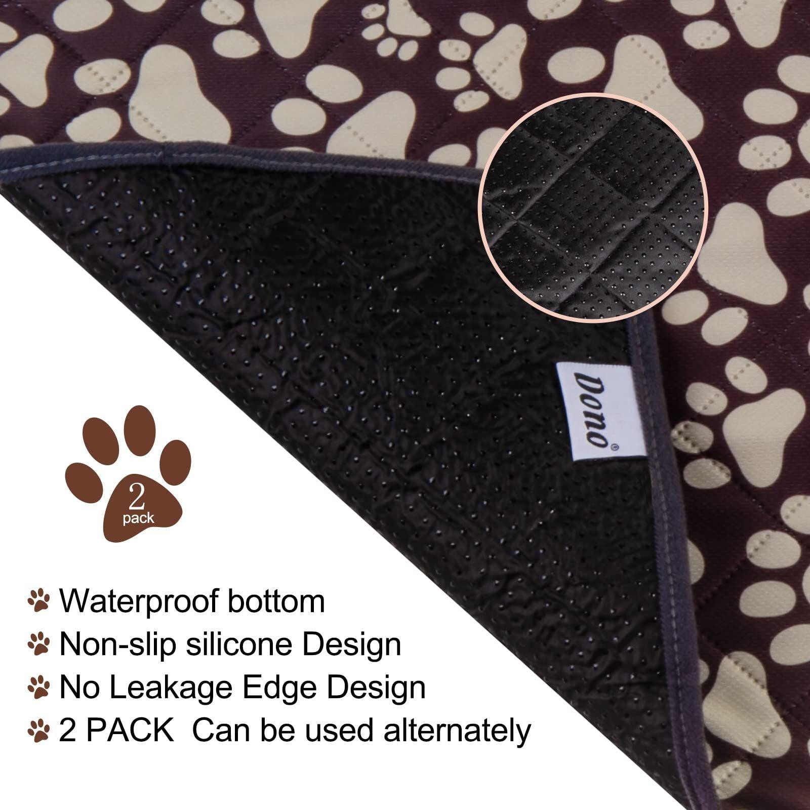 Dono Dog Training Pads Washable, 2 Pack Reusable Puppy Pads Large Medium Small, Waterproof Pet Whelping Incontinence Pee Pads,Upgrade Fast Absorbent non slip Mat for Indoor/Outdoor/Car/Travel 1
