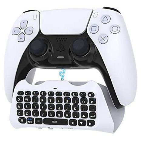 FastSnail Wireless Keyboard Compatible with PS5 Controller, Mini Digital Gamepad Keyboard with Headset and Audio Jack, for QWERTYÂ Keyboard 0