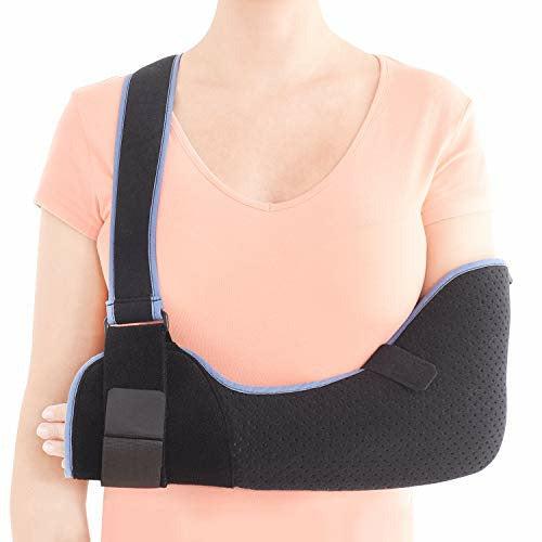 Velpeau Arm Sling Shoulder Immobilizer - Rotator Cuff Support Brace - Comfortable Medical Sling for Shoulder Injury, Left and Right Arm, Men and Women, for Broken, Dislocated, Fracture(M) 0