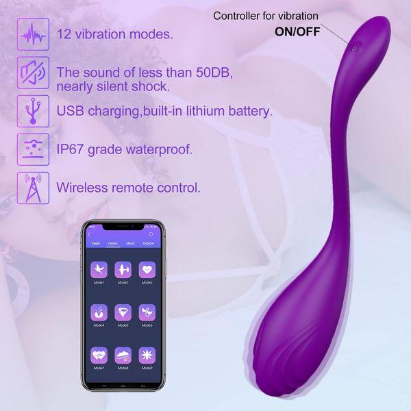 APP Control Love Egg Vibrator, XOPLAY Vibrating Bullet Vibe for Women Couples Adult Sex Toys, Waterproof & Rechargeable G spot Clitoral Stimulator (Purple) 3