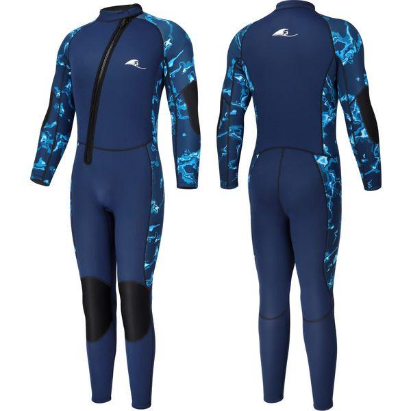 Wetsuit 3mm Wet Suits for Men, Neoprene Full Diving Suits, Front Zip Full Body Keep Warm Wetsuits, for Diving Snorkeling Surfing Swimming Water Sports, Purple Gray M 0
