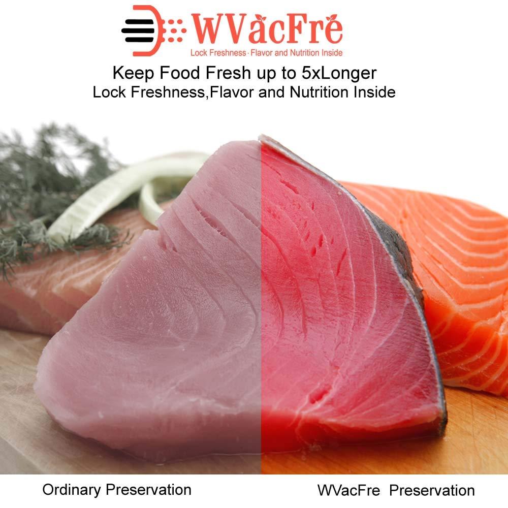 WVacFre 28x40cm(200Bags) Vacuum Sealer Bags Designed for Sous Vide Cooking and Food Storage,BPA Free Embossed Vacuum Food Sealer Bags and Compatible with All Types Sealer Machines 3