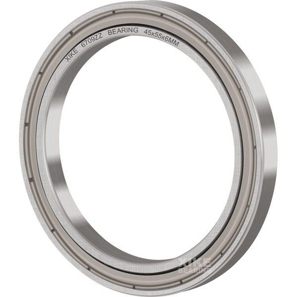 XIKE 4 pcs 6709ZZ Ball Bearings 45x55x6mm, Bearing Steel and Pre-Lubricated, Metal Double Seal, 6709-2Z Deep Groove Ball Bearing with Shields 2