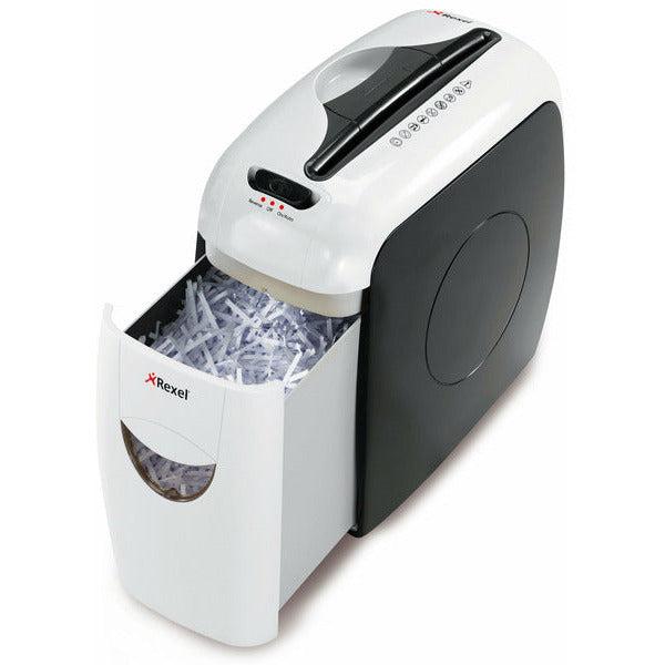Rexel 2101942UK Style 5 Sheet Manual Cross Cut Shredder for Home or Small Office Use, 7.5 Litre Removable Bin, White 1