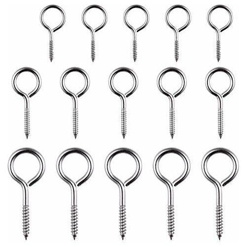 Loscrew 15Pcs(M3/M4/M5) Self Ring Screw Tapping Screw Sheep Circle Round Eye self Tapping Screw self Tapping Screw Ring Ring Hand Tightening Screw 0