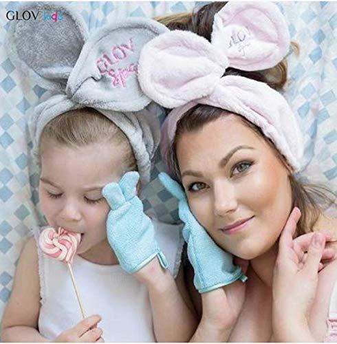 Bath Gloves Bath Sponge Shower Gloves Gentle Glove Shower Body Wash Mitts for Children Babies Toddlers and Adults Shape of Bunny Ears Washable Reusable Set 2 in 1 3