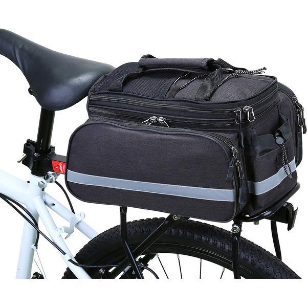 WILDKEN Double Pannier Bags for Bike - Waterproof Bicycle Rear Seat Bag Cycling Rack Trunk Pack with Rain Cover & Reflective Stripe 0