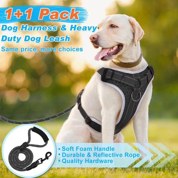 Supet Anti-pull Dog Harness, Padded Chest Harness with Reflective Strips, Soft Adjustable Harness for Dogs, Breathable Dog Harness for Large, Medium and Small Dogs 2