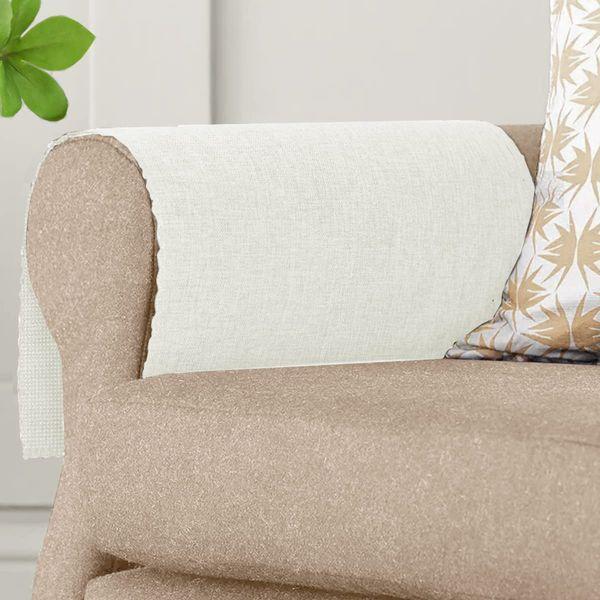 Joywell Armchair Covers for Arms Armrest Cover for Sofa Armchair Slipcover for Living Room Couch Loveseat Sofa Linen Chair Arm Cover Sofa Armrest Protector, Set of 2, Cream