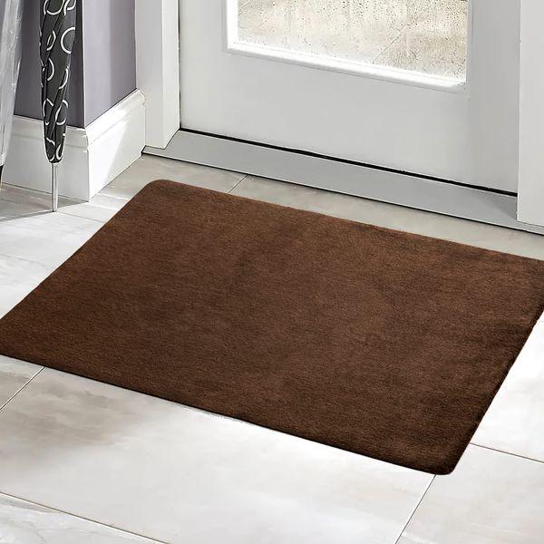 MIULEE Door Mat Indoor and Outside Front Door Mat Washable Ultra-Thin Doormats Dirt Trapper Door Mats Indoor Entryway Rug Non Slip Door Rugs Absorbent for Entrance Pets and Dogs 80x120cm Dark brown 0