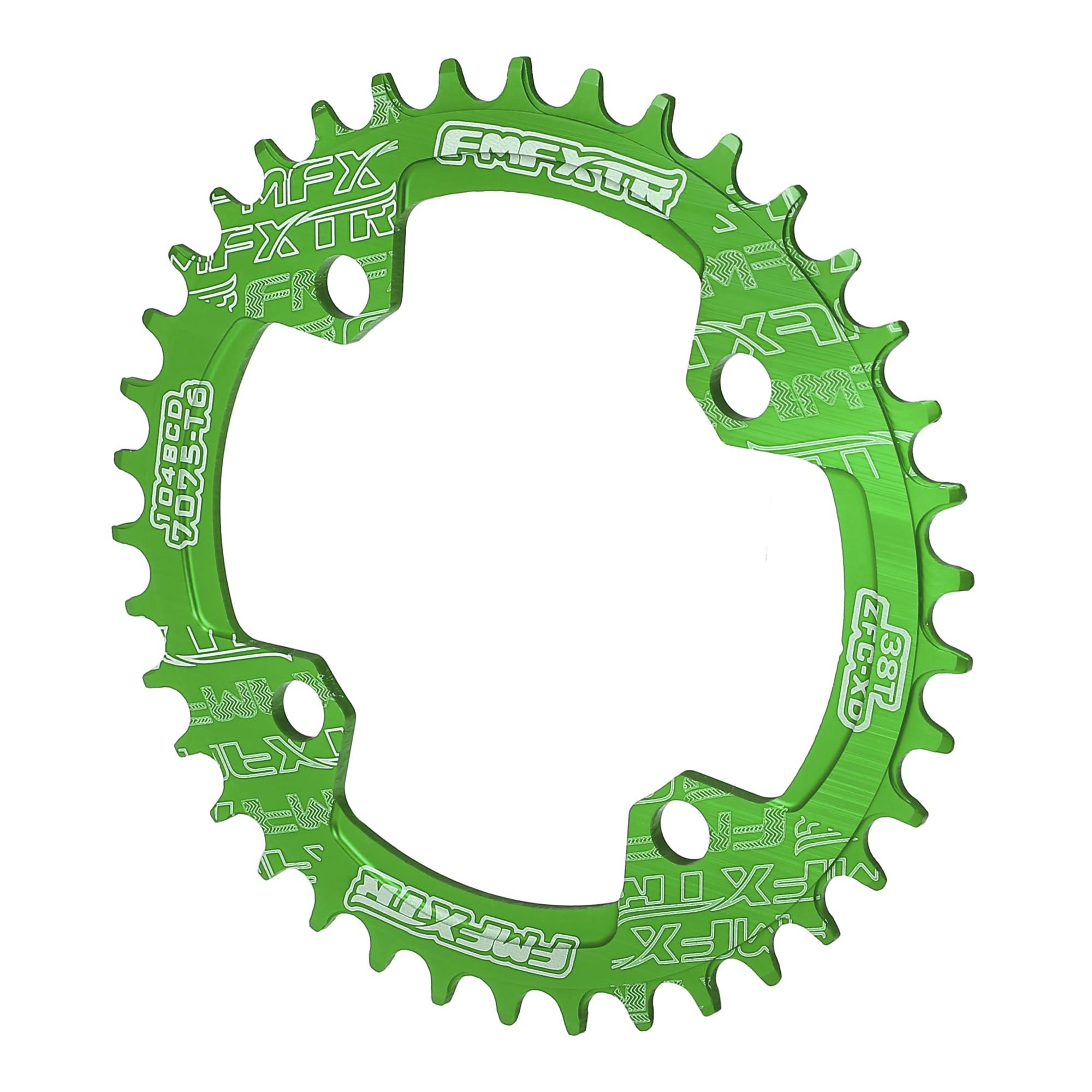 X AUTOHAUX 38 Teeth 104mm Bicycle Wide Chainring Crankset Tooth Plate Green 0