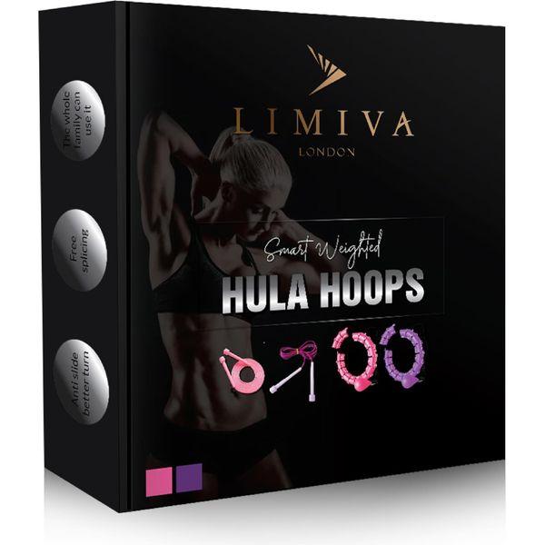 LIMIVA Smart Weighted Hula Hoop 28 Detachable Knots With Skipping Rope For Adults, Smart Weighted Hula Hoop With 360 Auto-Spinning Ball For Children and Adults Fitness (Purple) 2