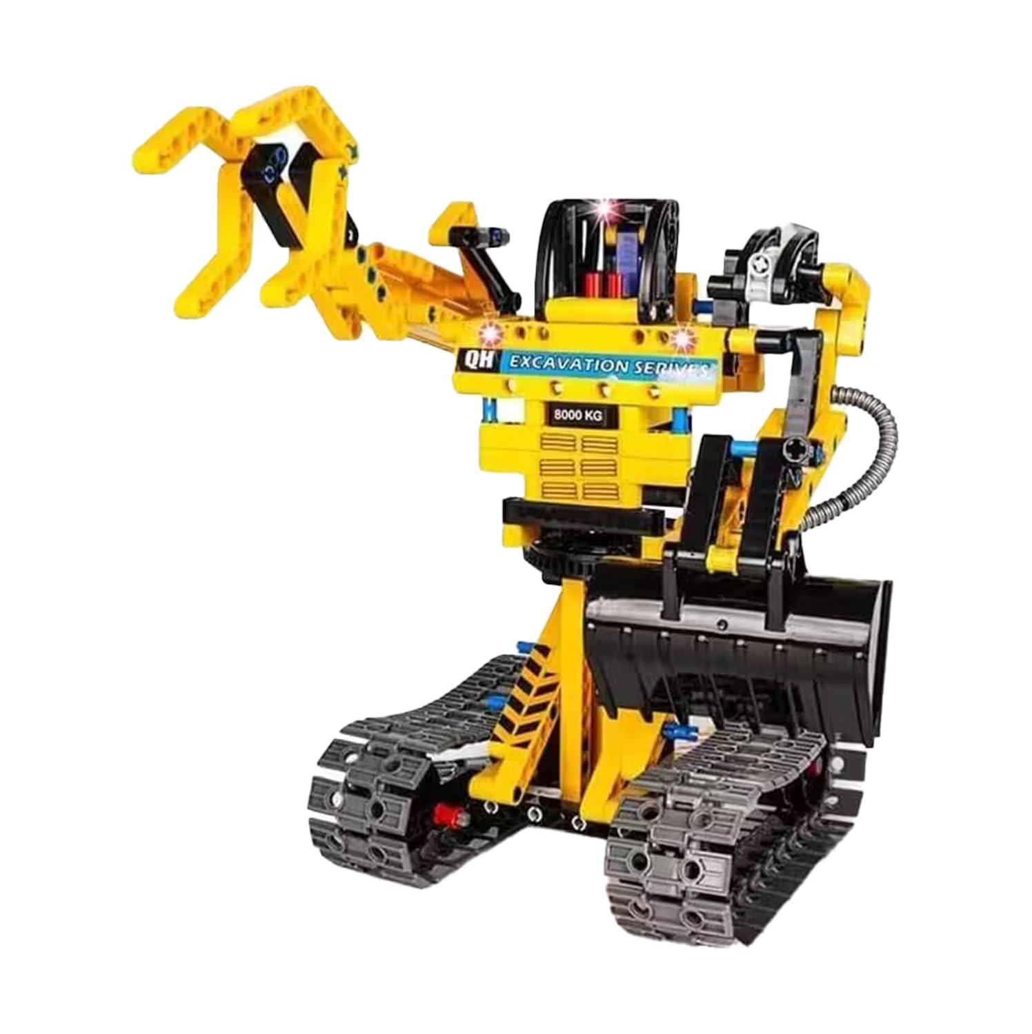 OKKIDY Building Toys Sets Excavators Robot 2-in-1, Technic Building Blocks, 342 PCS STEM Building Blocks Crane Toy Crawler Excavator & Robot Gift for Children 6 7 8 9 10 Years Old 1