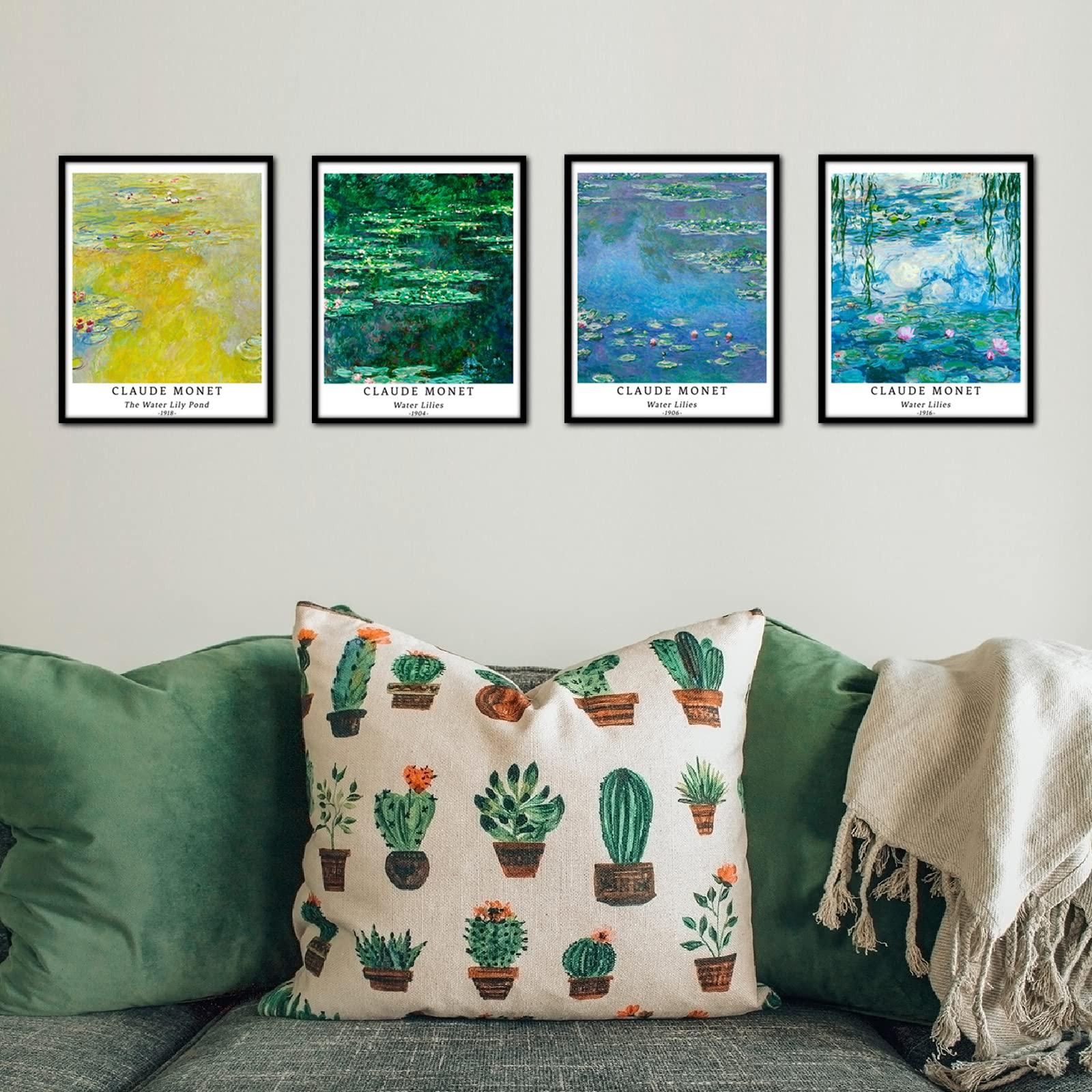 Berkin Arts Wall Art Unframed Prints Giclee Art Paper Set of 4, 11x14 inch Flower Artwork, Office Decoration Botanical Teal Minimalist Nature Illustrations Palm Leaf Frameless Anna Atkins Pictures 3