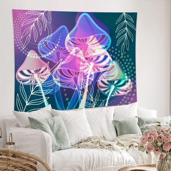 Silent Mind Boho Tapestry - Mushroom Tapestry trippy, Hippie Tapestry Wall Hanging, Tapestry for bedroom Aesthetic Living Room and Dorm (59" x 79”) 1