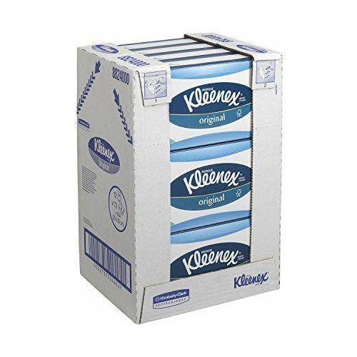 Kleenex Facial Tissues 8824 - 3 Ply Boxed Tissues - 12 Flat Tissue Boxes x 72 White Facial Tissues (864 Sheets) 3