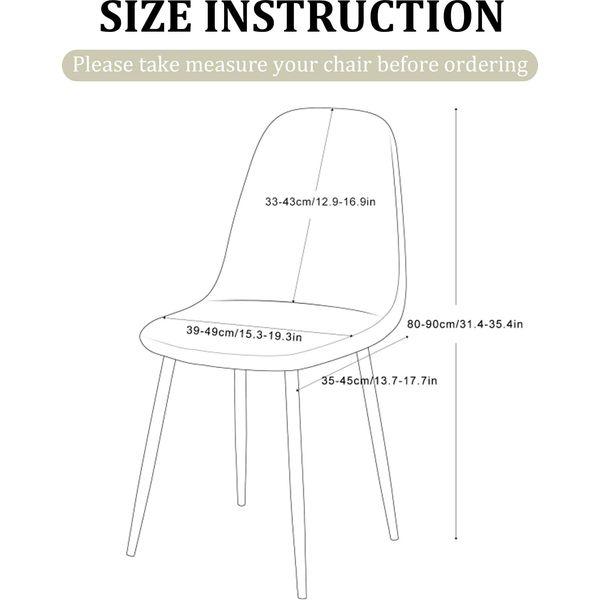 Jaotto Shell Chair Covers Set of 6,Stretch Shell Dining Chair Slipcovers,Diagonal Scandinavian Dining Chair Covers Washable Removable,Lounge Corner Chair Protector for Round Back Chair,Camel 1