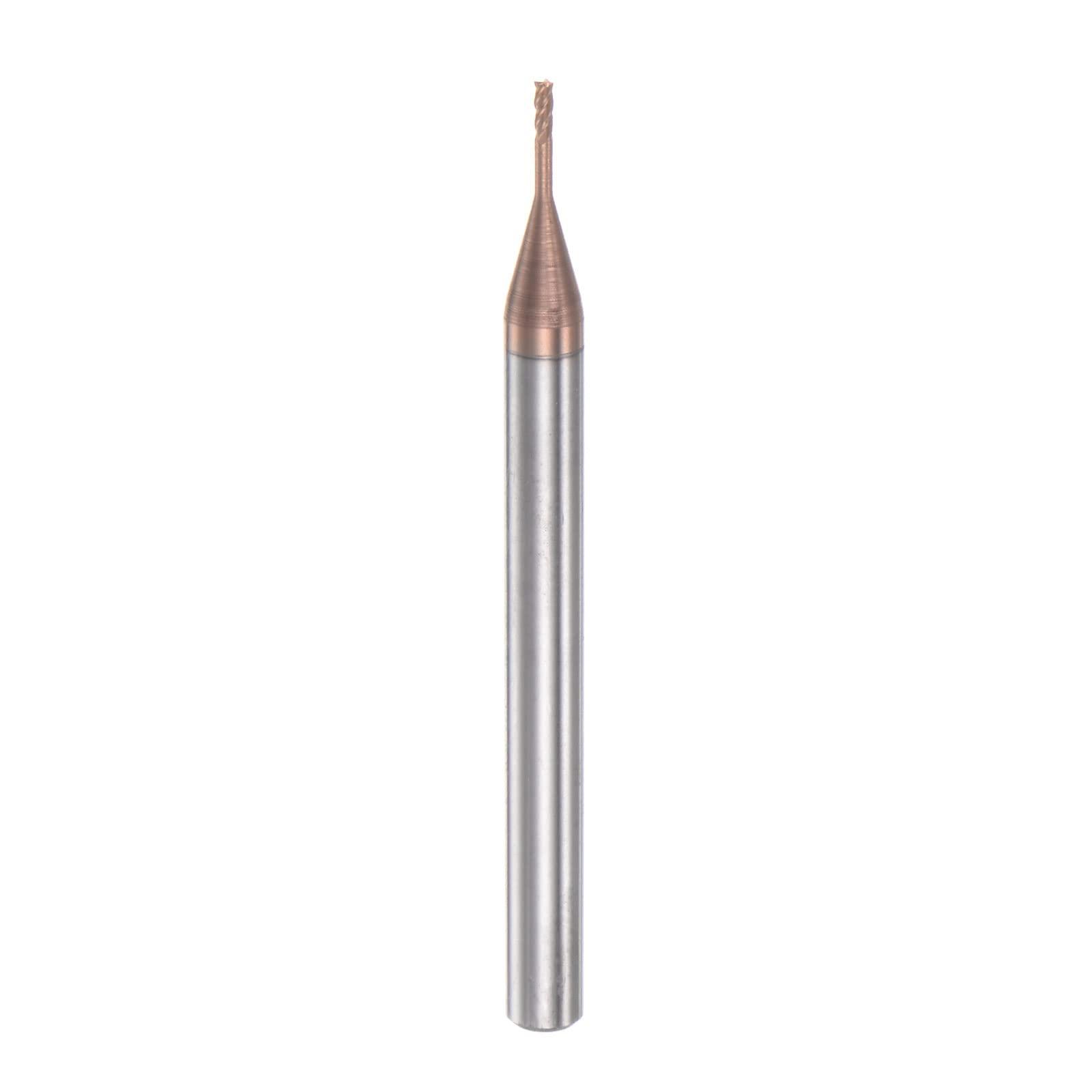 sourcing map Square Nose End Mill 4mm Shank 1mm x 6mm Titanium Coated Solid Carbide Long Reach Extended Neck 4 Flutes CNC Router Bit Milling Cutter for Stainless Steel Alloy Hardened Steel