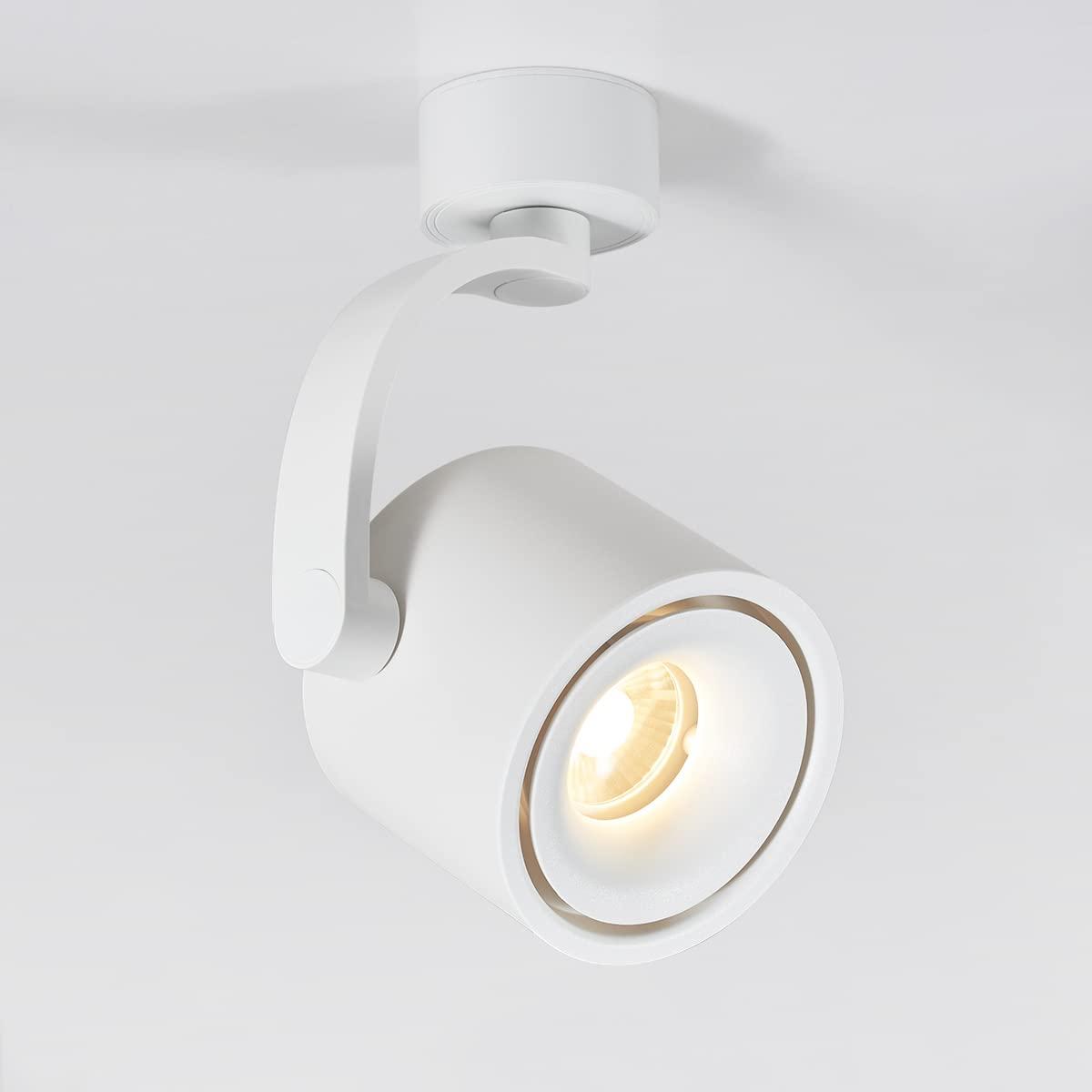 HAOFU Pendant Lamp Holder, White Modern Gloss White Adjustable Plate Ceiling Spotlight 5