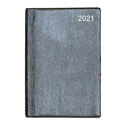 Idena 10971 - Pocket Diary 2021, DIN A6, FSC Mix, Glamour Silver, 1 Piece 0