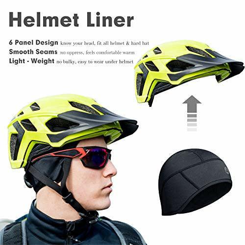 EMPIRELION Helmet Liner Skull Cap Beanie in 6-Panel, Winter Thermal Running Hats with Full Ear Covers and Performance Moisture Wicking (Bule) 2