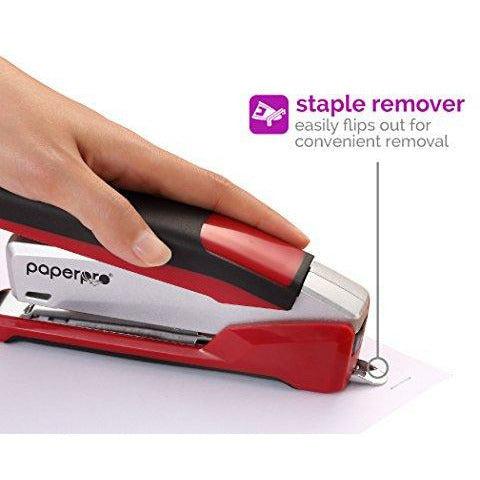 PaperPro - 1114 - inPOWER+ 28 Premium Stapler with Built-in Staple Remover, 28 Sheets, Full-Strip, Red/Silver 3