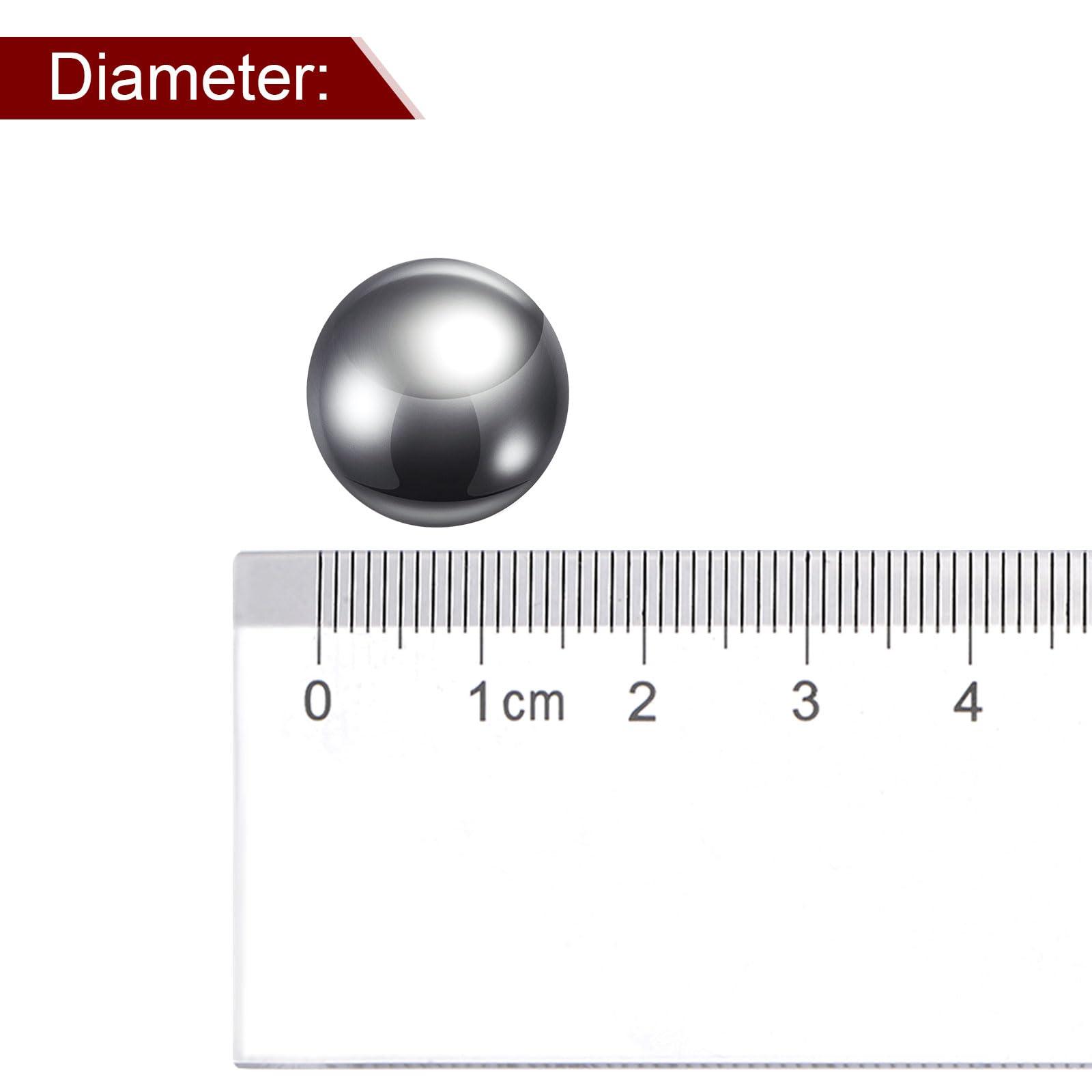 sourcing map 12pcs Precision Balls 16mm Diameter G10 Chrome Steel Ball for Bearings, Silver 3