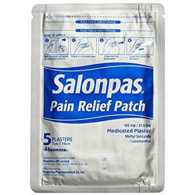 Salonpas Pain Relief Patch - 5 pack - Medicated Plaster for Joint & Muscle Pain 3