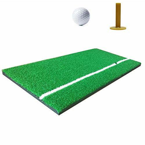 MAZEL Portable Golf Hitting Mat - Mini Residential Practice Mat with Rubber Tee Holder & Ball, Great Golf Training Aid for Indoor Outdoor & Backyard 4