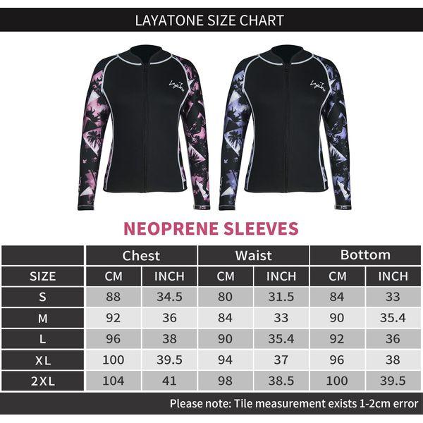 LayaTone Wetsuit Top Jacket Mens Womens Optional Neoprene/Lycra Sleeve 3mm Neoprene Front Zipper Wetsuits Tops for Surfing Diving Snorkeling Kayaking 1