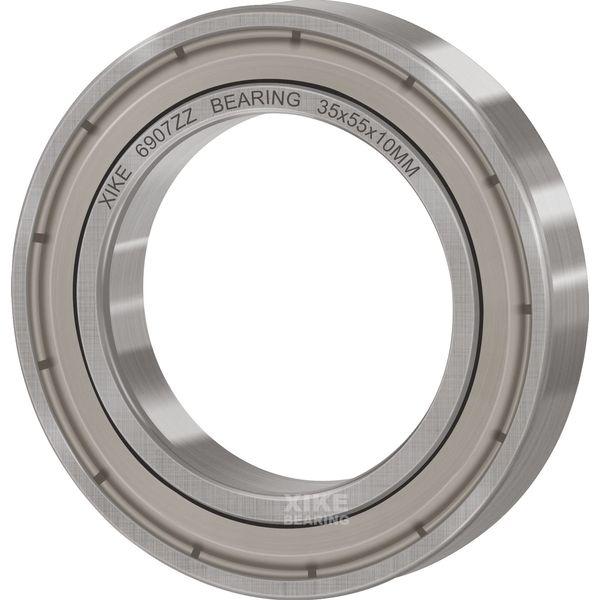 XIKE 6907ZZ Ball Bearings 35x55x10mm Bearing Steel and Metal seals, Pre-Lubricated, 6907-2Z Deep groove ball bearing with seals or shields, Pack of 10. 4