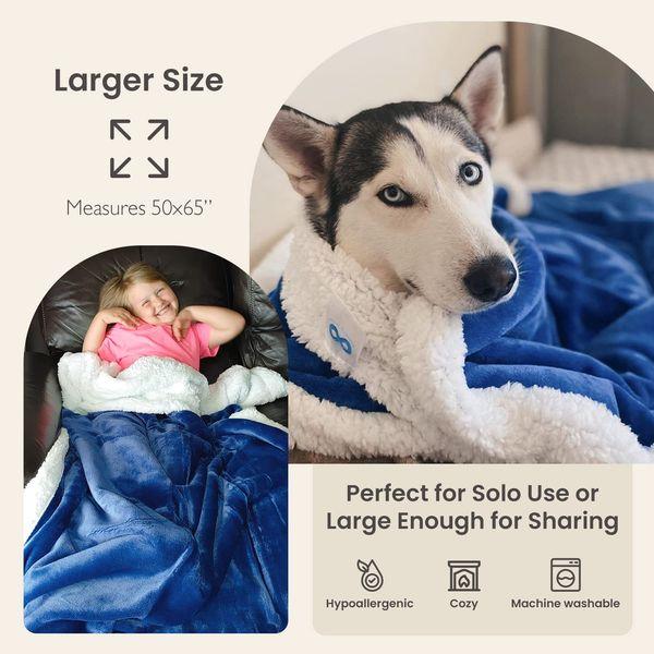 Everlasting Comfort Plush Sherpa Fleece Blanket - 2 Sided, Reversible Warm, Thick, Comfy, Soft Throw (127x165cm) 4