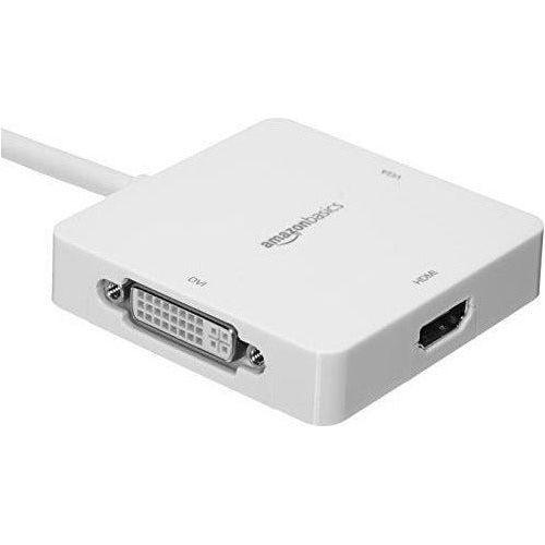 AmazonBasics Mini DisplayPort to HDMI/DVI/VGA Adapter - White 1