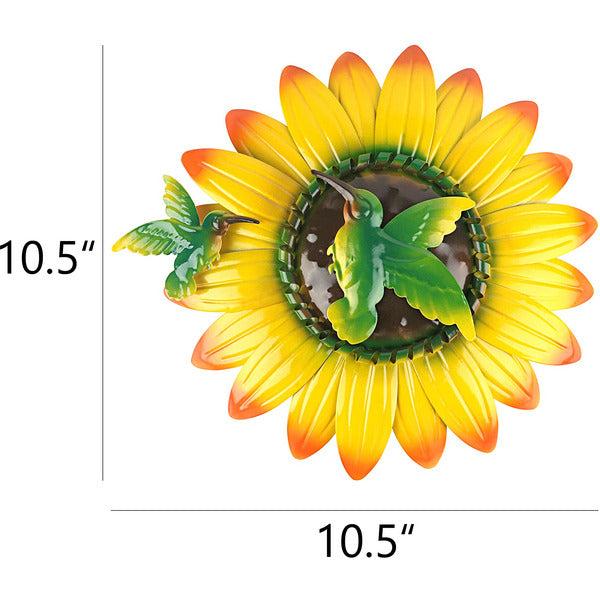 John's Studio Flower Wall Decor Outdoor Metal Sunflower Hanging Art Garden Floral Theme Decorations for Home, Pool and Patio - Yellow 2