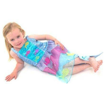 Lucy Locket Beautiful Turquoise Kids Mermaid Costume Handmade Tropical Mermaid Fancy Dress Costume (3-8 years) 1