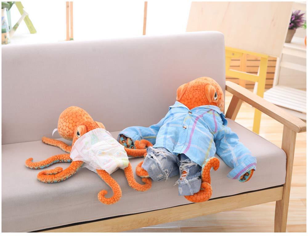 Xshelley octopus plush toys, plush marine toys, children's gifts, marine animals 50cm-80cm orange (80cm) 3