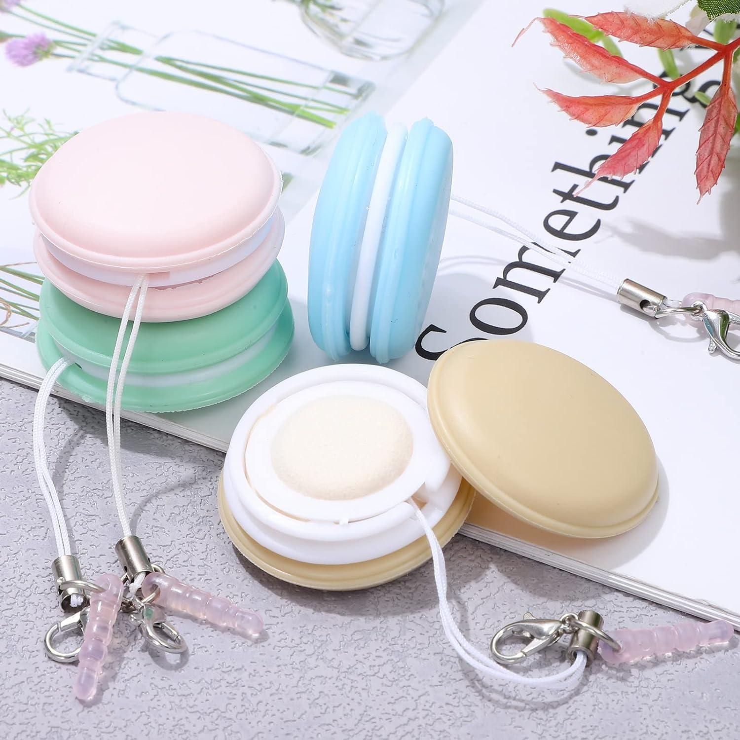 Macaron Phone Screen Cleaner,4pcs Macaron Computer Screen Cleaner Wipe,Candy Color Reusable Cleaning Wipe Glasses Cleaner Cloth Electronic Devices Phone Screen Cleaner,Decorative Bag Key Pendant Gift 2