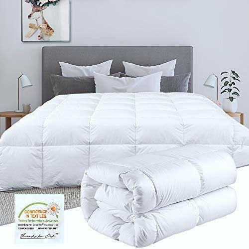 D & G THE DUCK AND GOOSE CO Feather Down Duvet 13.5 Tog, Down Proof Cotton Cover, Winter, 220x230cm 1