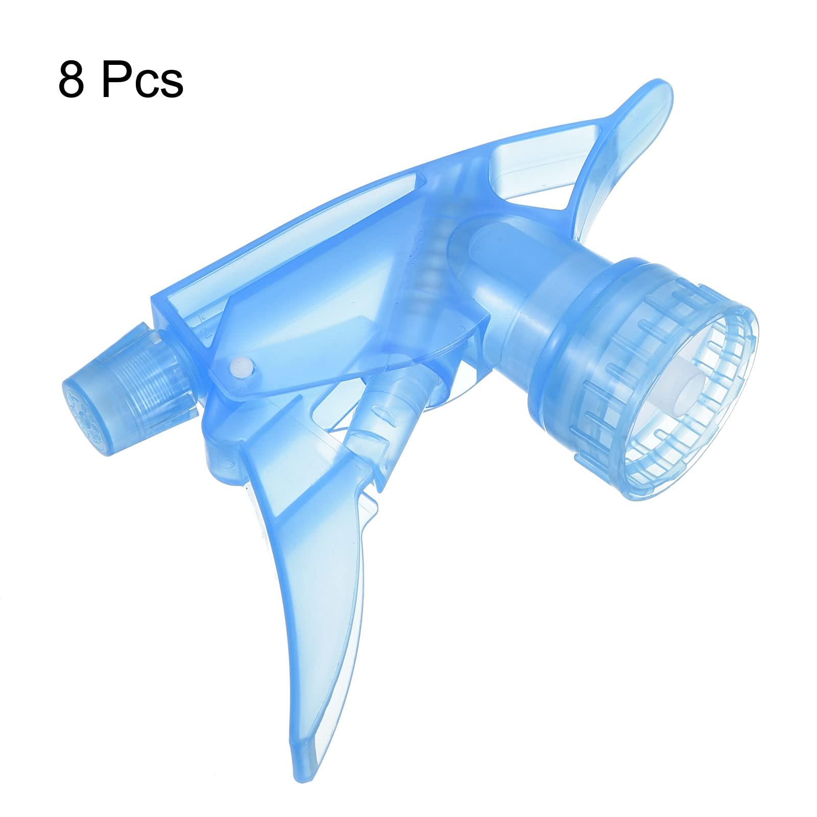 sourcing map Plastic Spray Bottle Nozzles Adjustable Water Sprayer Spraying Bottle Replacement Part Fit 2.5cm Bottles for Cleaning Watering (Blue, Pack of 8) 2