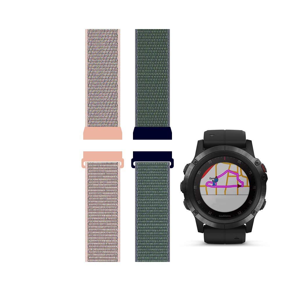 (2-Pack) C2DJOY Compatible with Garmin fenix 3 (HR) and 5X (Plus) Strap Replacement (12#+23#)/S