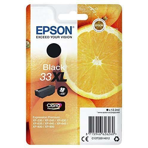 EPSON C13T33514012 33 X-Large Claria Oranges Premium Ink Cartridge, Black 1