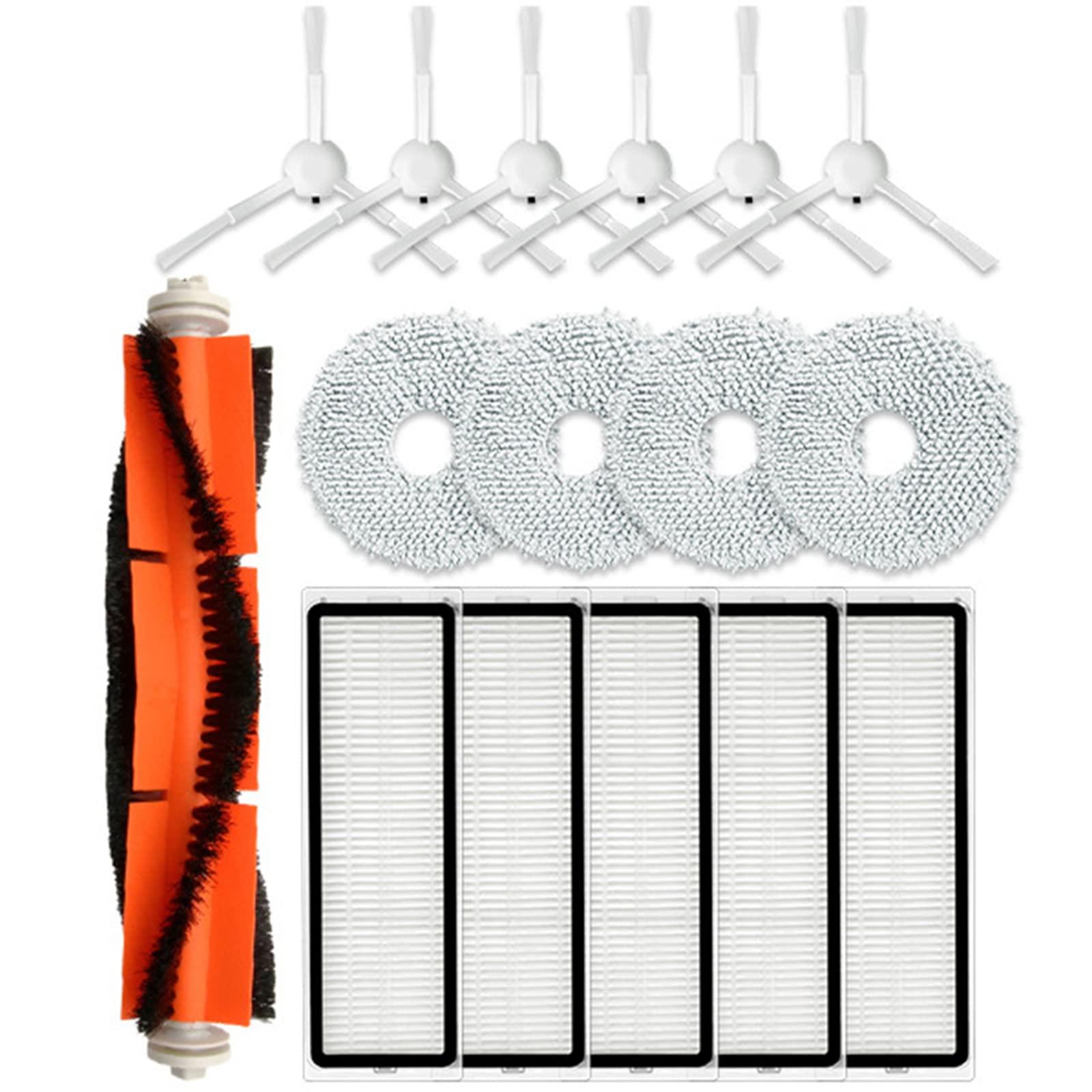 HUAYUWA Vacuum Accessories Set (1 Brushroll + 6 Side Brushes + 5 Filters + 4 Rags) Compatible for Dreame Bot L10s Ultra Robot Vacuum Cleaner Replacement Parts