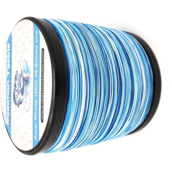 Reaction Tackle Braided Fishing Line Blue Camo 10LB 1000yd 2