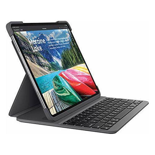Logitech Slim Folio Pro iPad Case with Wireless Bluetooth Keyboard, iPad Pro 11 Inch (1st Generation Models: A2228, A2068, A2230, A2231), Backlit Keys, 14 iOS Shortcut Keys, QWERTY UK Layout - Black 0