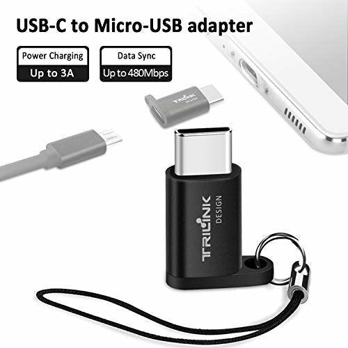 TRILINK USB Type C to 3.5mm Audio Headphone Jack Adapter (Hi-Res Audio & DAC Chipset) Audio adapter with Bonus USB C to Micro USB Adapter for Xiaomi 10/Pro, Huawei P40, OnePlus 8, Google Pixel 3a/xl 2